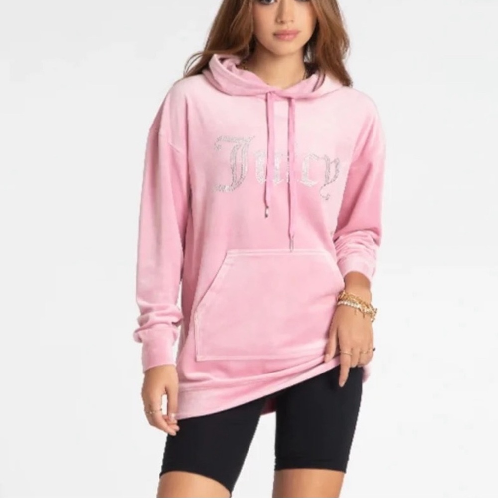 Juicy Couture Velour Bling Hoodie Sweatshirt